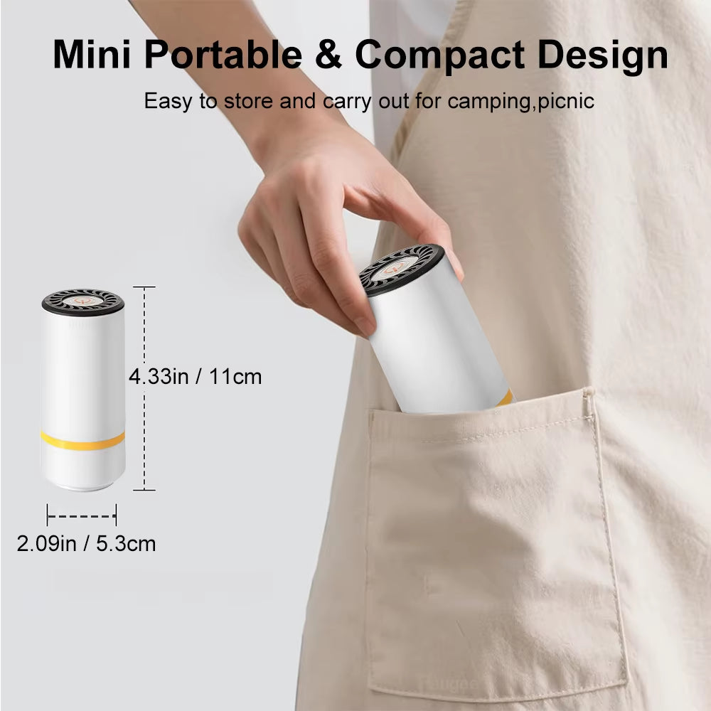 Vacuum Sealer Pump Electric Air Pump Rechargeable Automatic Sealing Machine with Reusable Vacuum Sealer Bags Food Packaging Bag