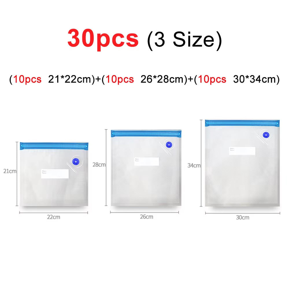 Vacuum Sealer Pump Electric Air Pump Rechargeable Automatic Sealing Machine with Reusable Vacuum Sealer Bags Food Packaging Bag